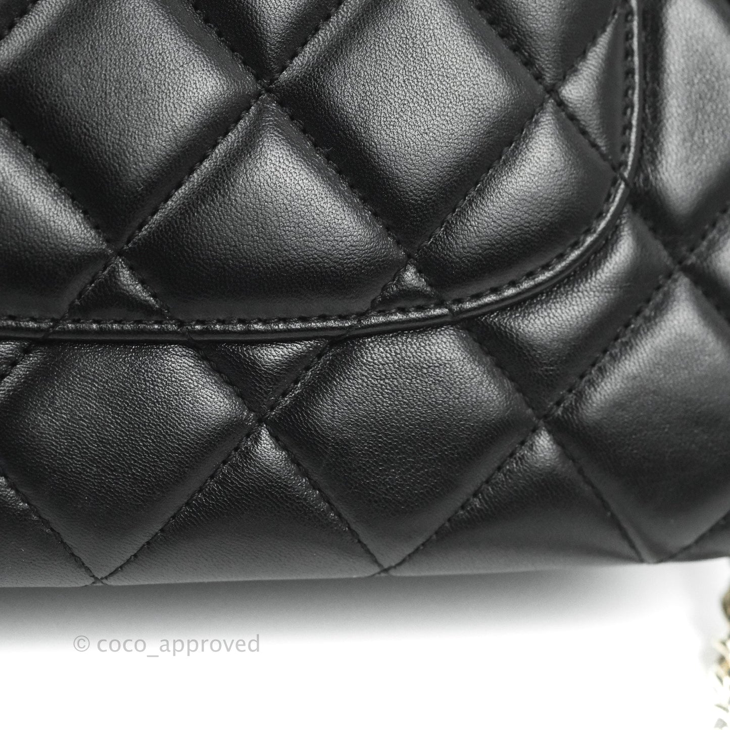 Chanel Small Trendy CC Black Lambskin Gold Hardware