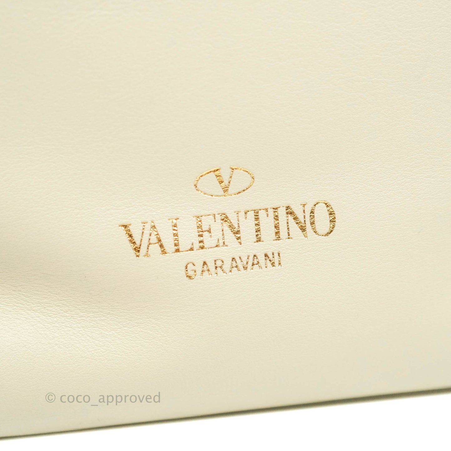 Valentino Garavani Rockstud Mini Trapeze Shoulder Bag White Calfskin Gold Hardware