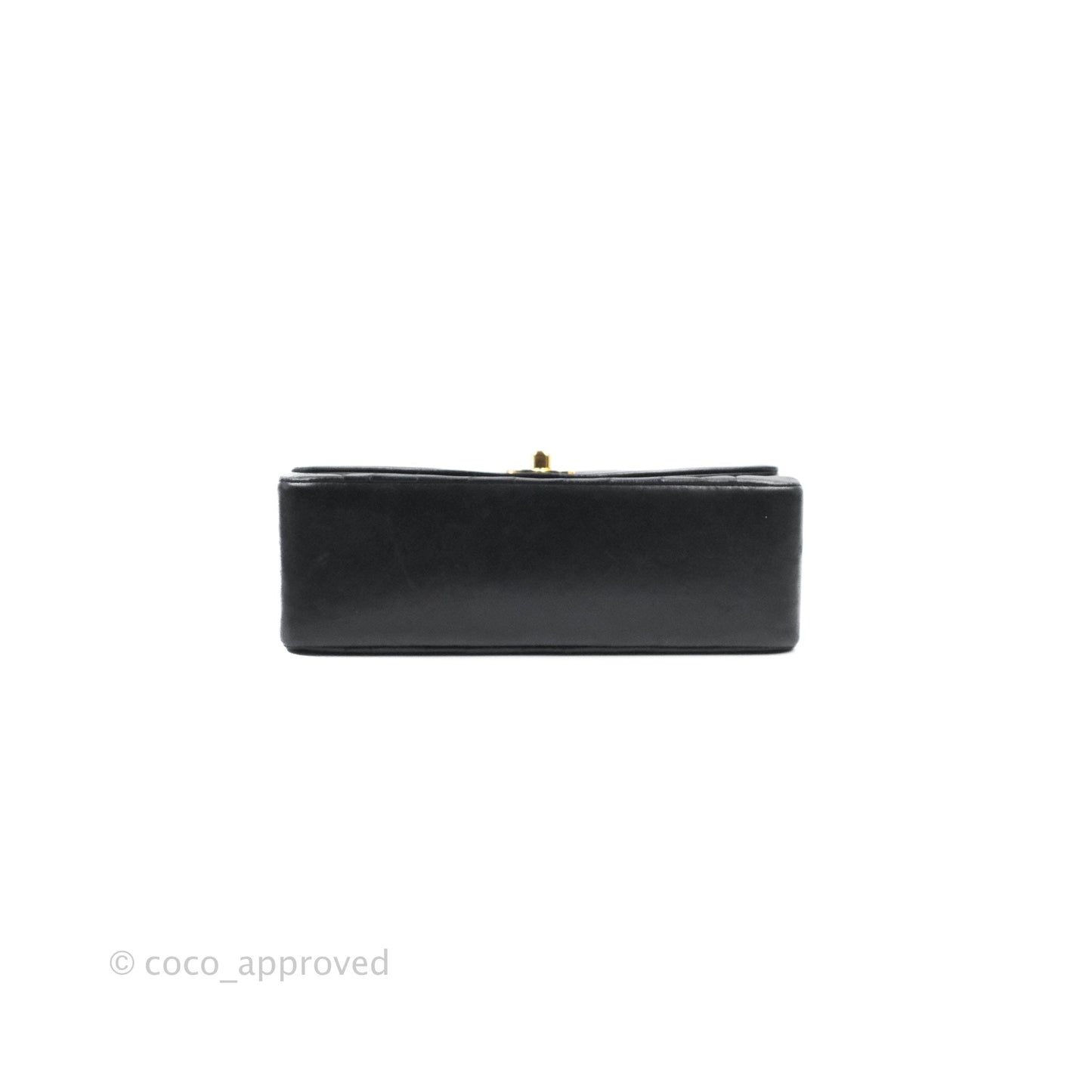 Chanel Vintage Small Quilted Classic Diana Flap Bag Black Lambskin 24K Gold Hardware