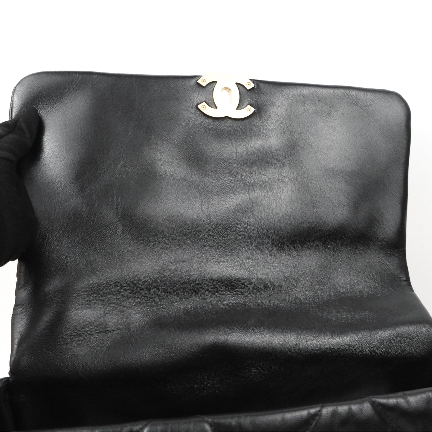 Chanel 19 Maxi Flap Bag Black Goatskin Mixed Hardware