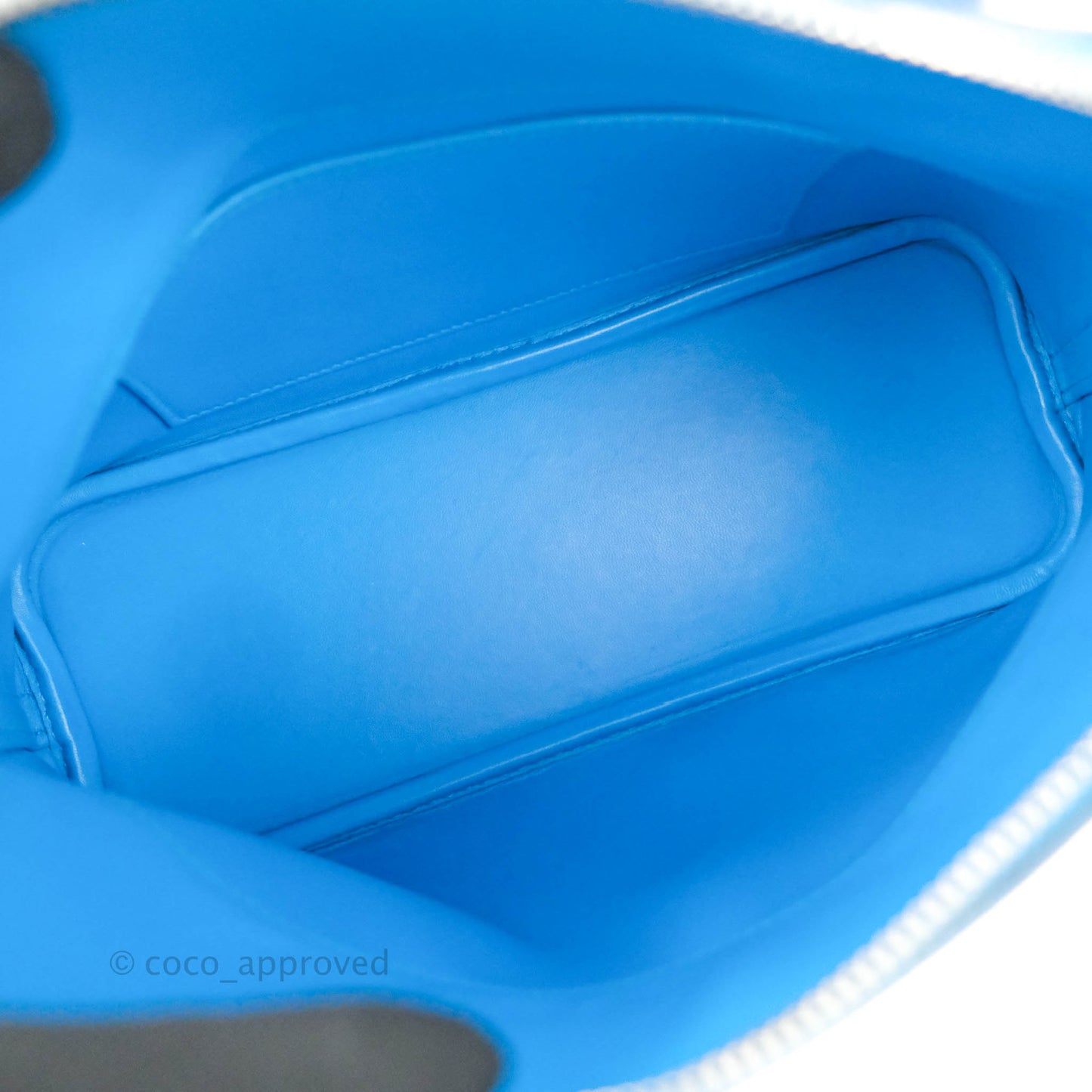Hermès Bolide 27 Blue Epsom Silver Hardware