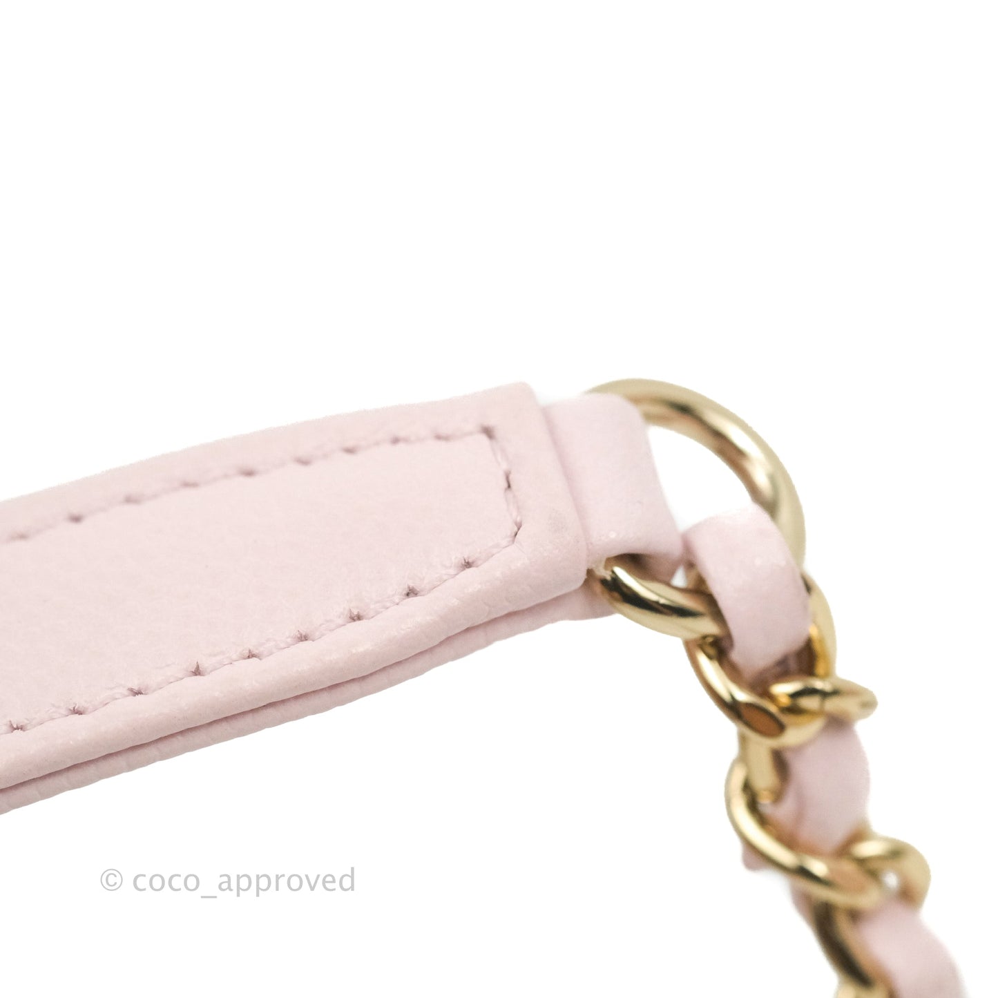 Chanel Mini Coco Handle Quilted Light Pink Caviar Gold Hardware