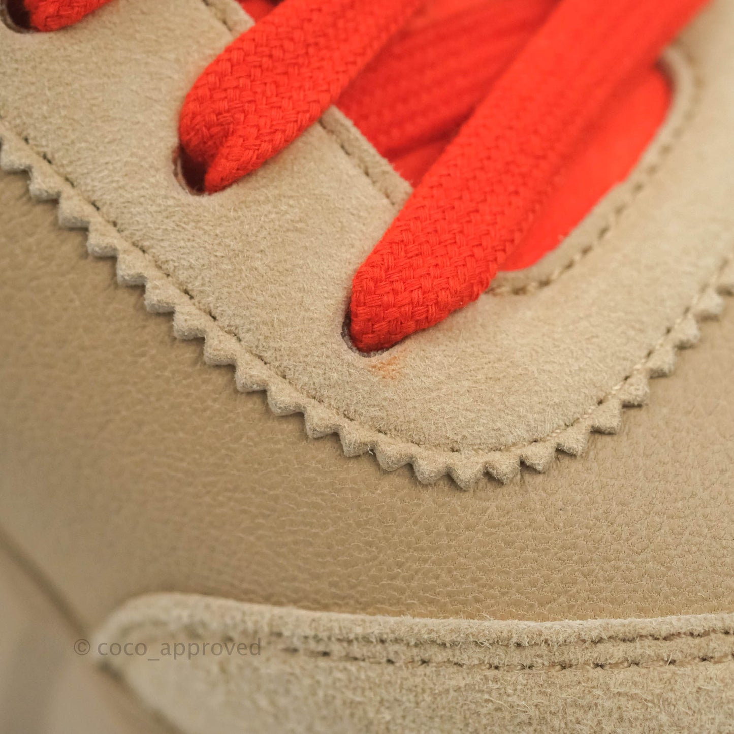 Hermès Bouncing Sneaker Beige Sarrasin / Orange Sanguine Goatskin Size 35.5