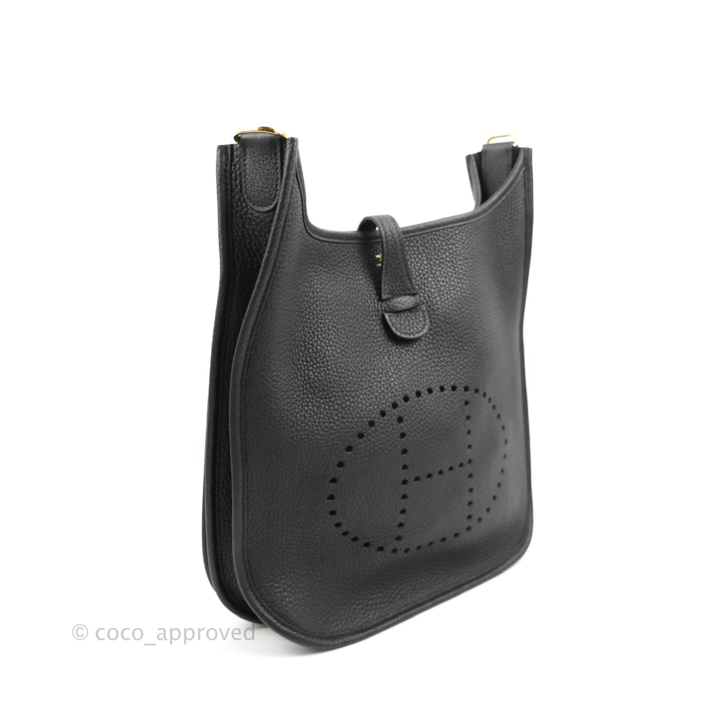 Hermes Evelyne III 29 Black Clemence Gold Hardware