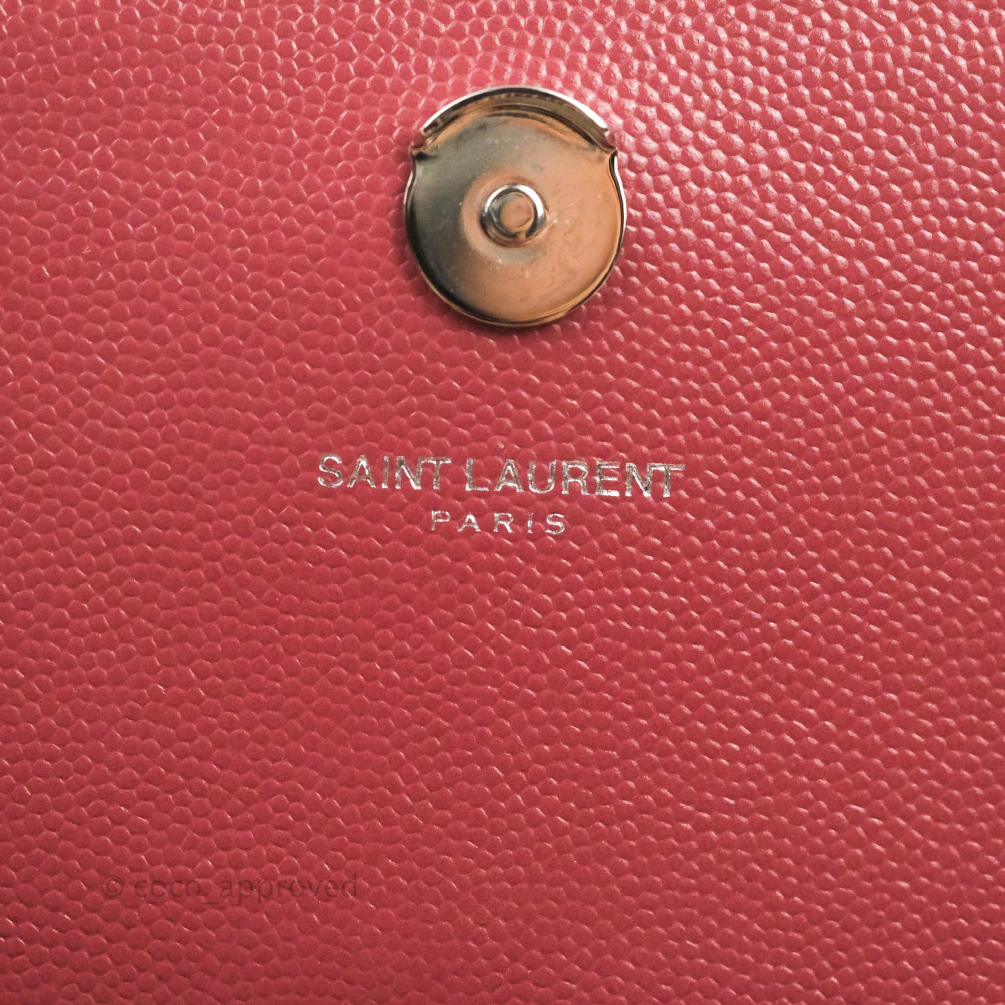 Saint Laurent New Small Classic Monogram Kate Chain Bag Mystic Rose Grained Calfskin Silver Hardware