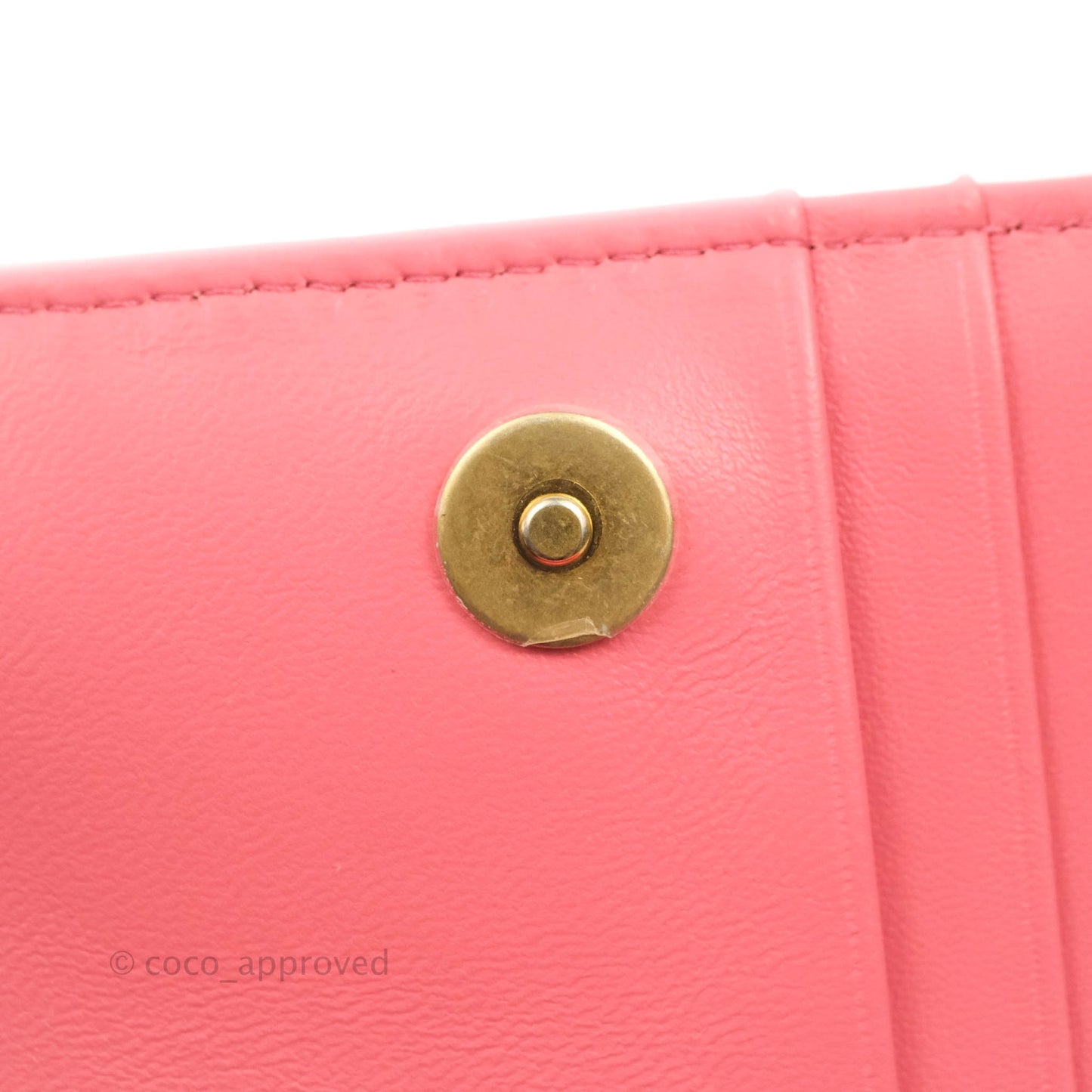 Chanel Clutch with Chain Pink Lambskin Enamel Gold Hardware