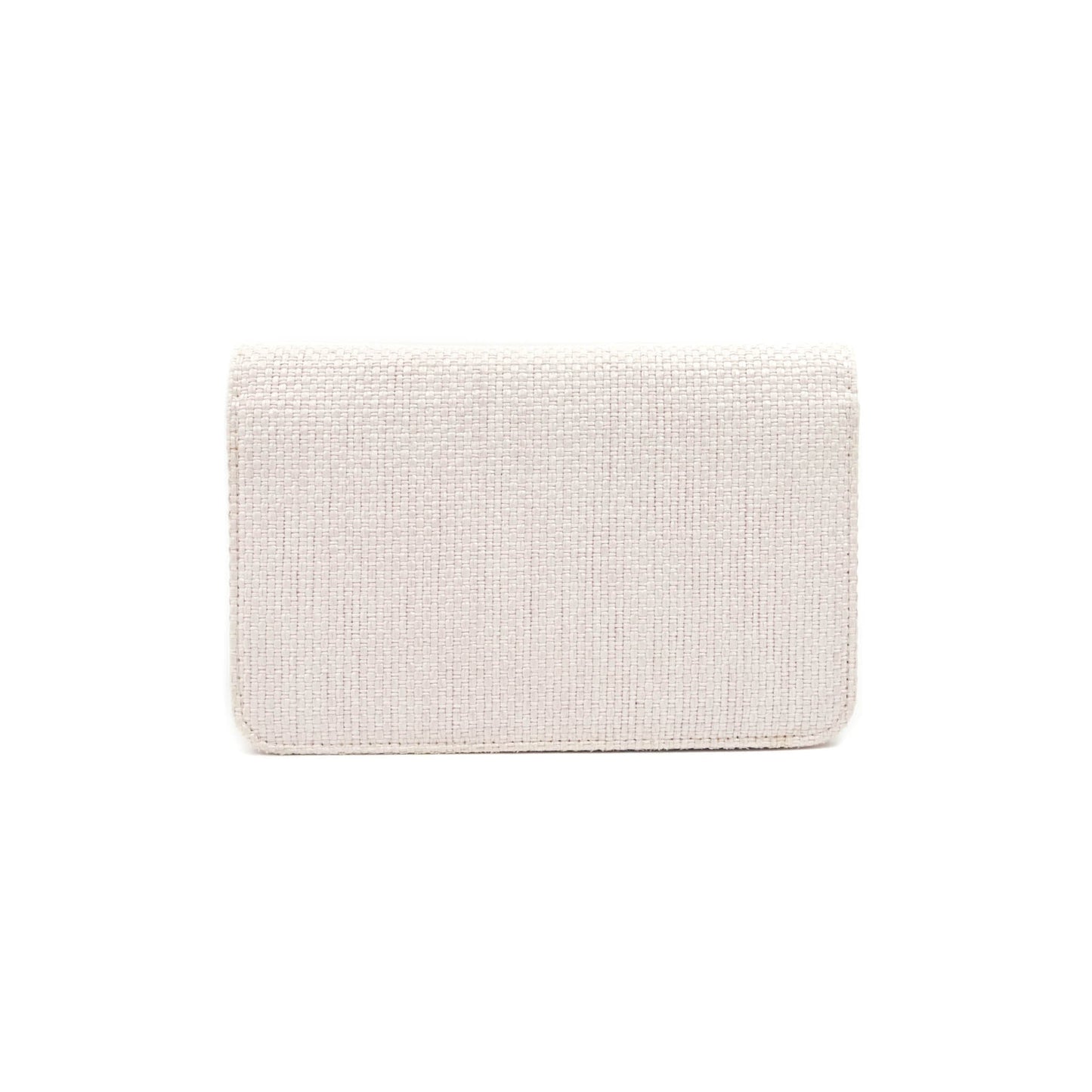 Chanel Deauville Wallet On Chain WOC Pink Canvas Silver Hardware