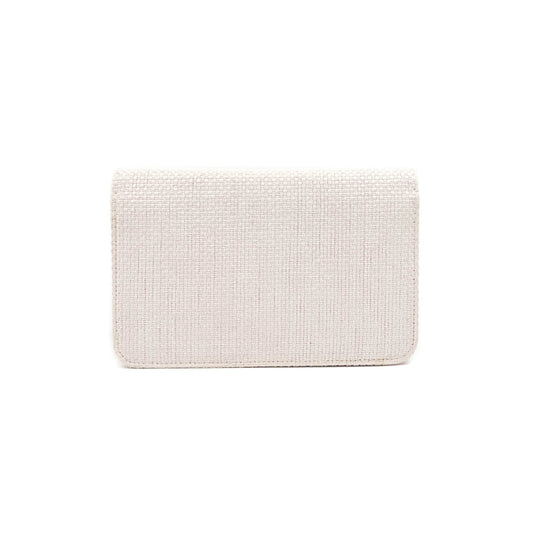 Chanel Deauville Wallet On Chain WOC Pink Canvas Silver Hardware