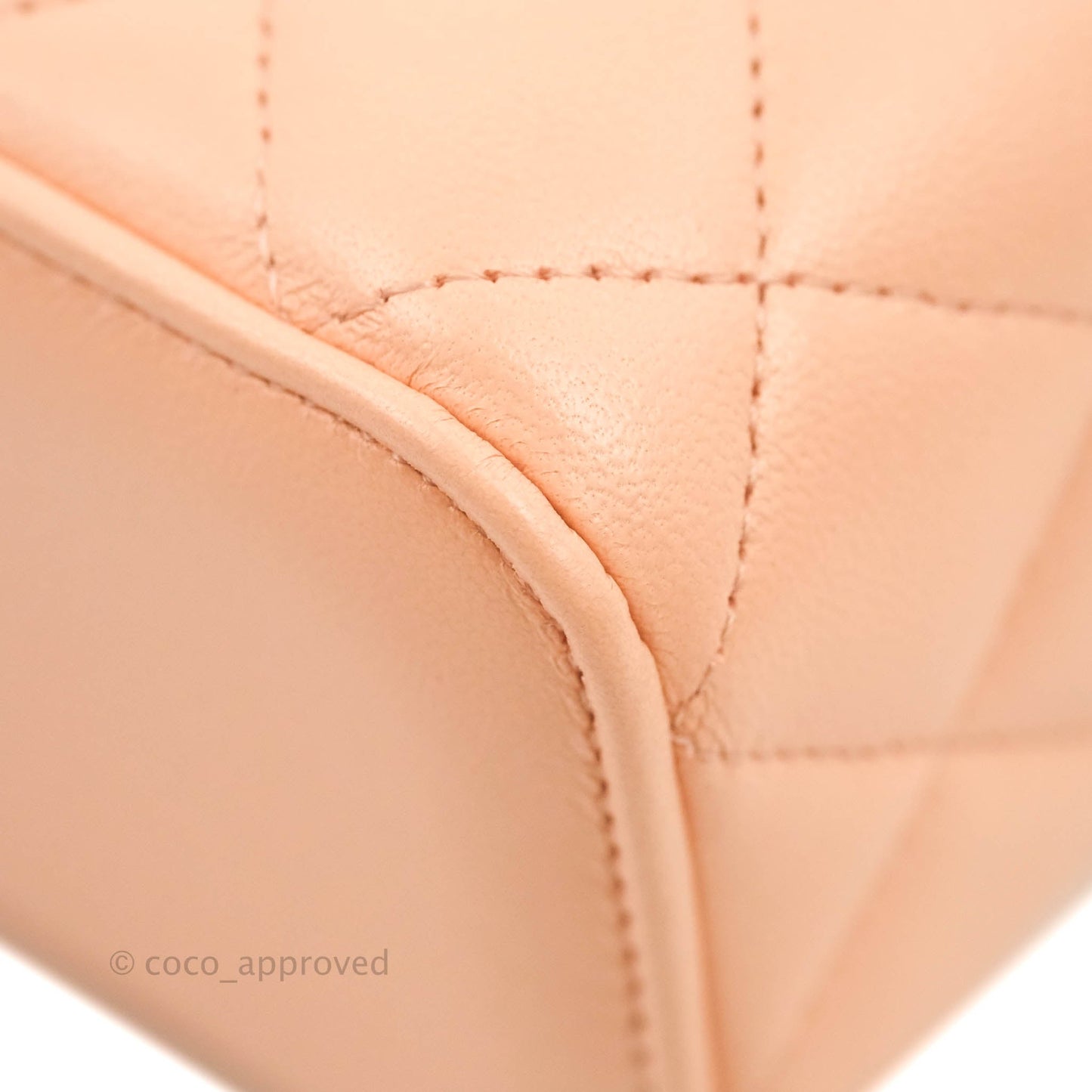 Chanel Classic Mini Pearl Crush Vanity With Chain Pink Lambskin Aged Gold Hardware