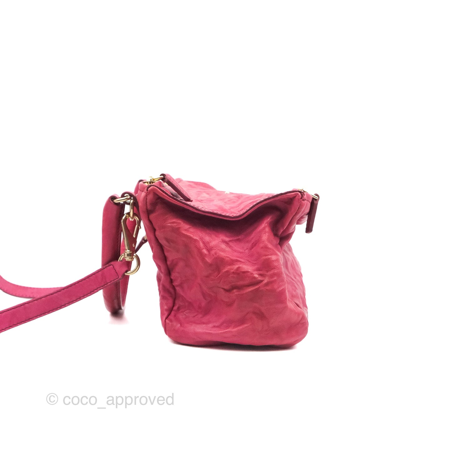 Givenchy Pandora Bag Dark Pink Crinkled Leather