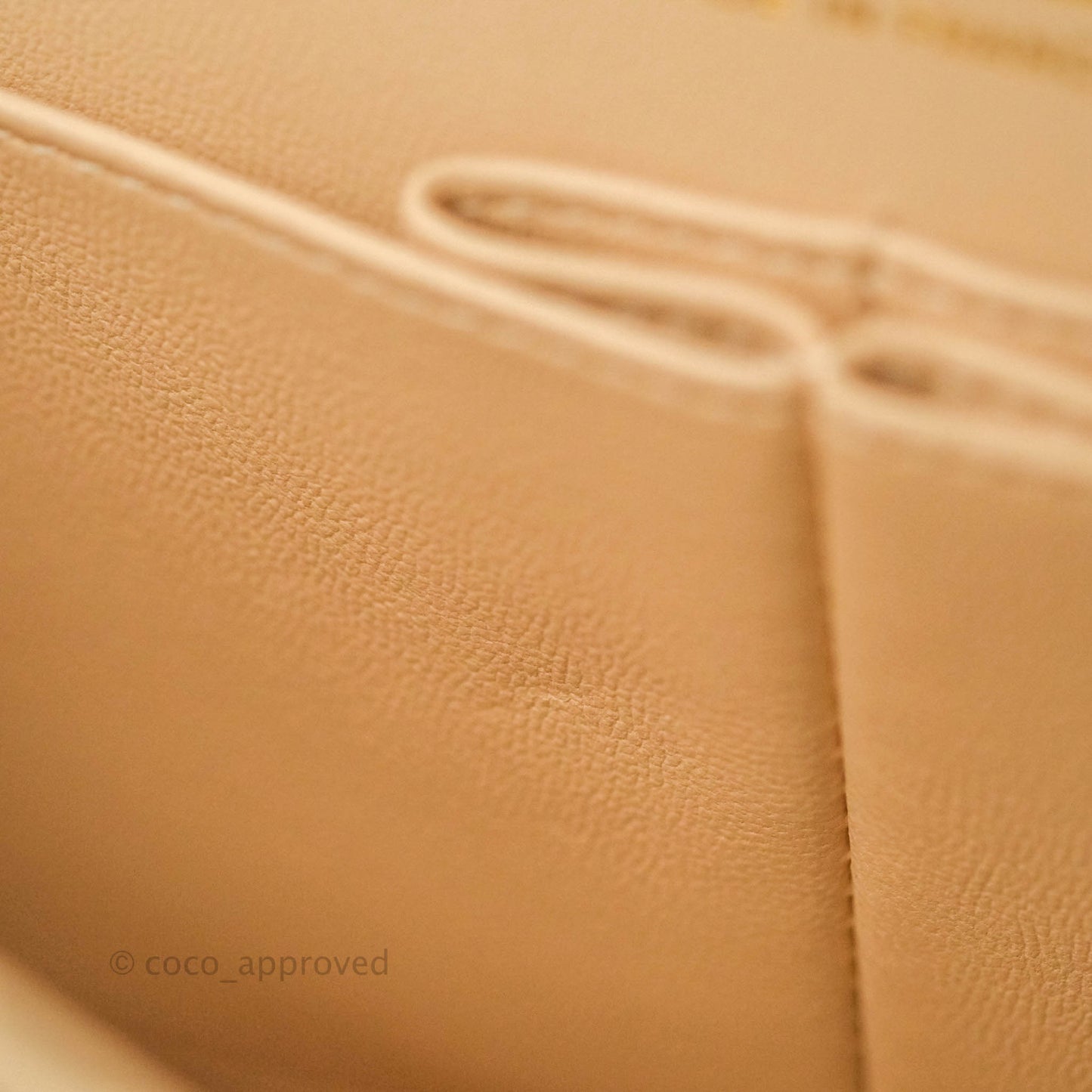 Chanel Classic S/M Small Double Flap Chevron Beige Caviar Gold Hardware