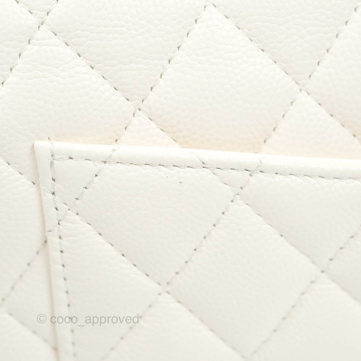 Chanel Classic Small S/M Flap White Caviar Gold Hardware 21S