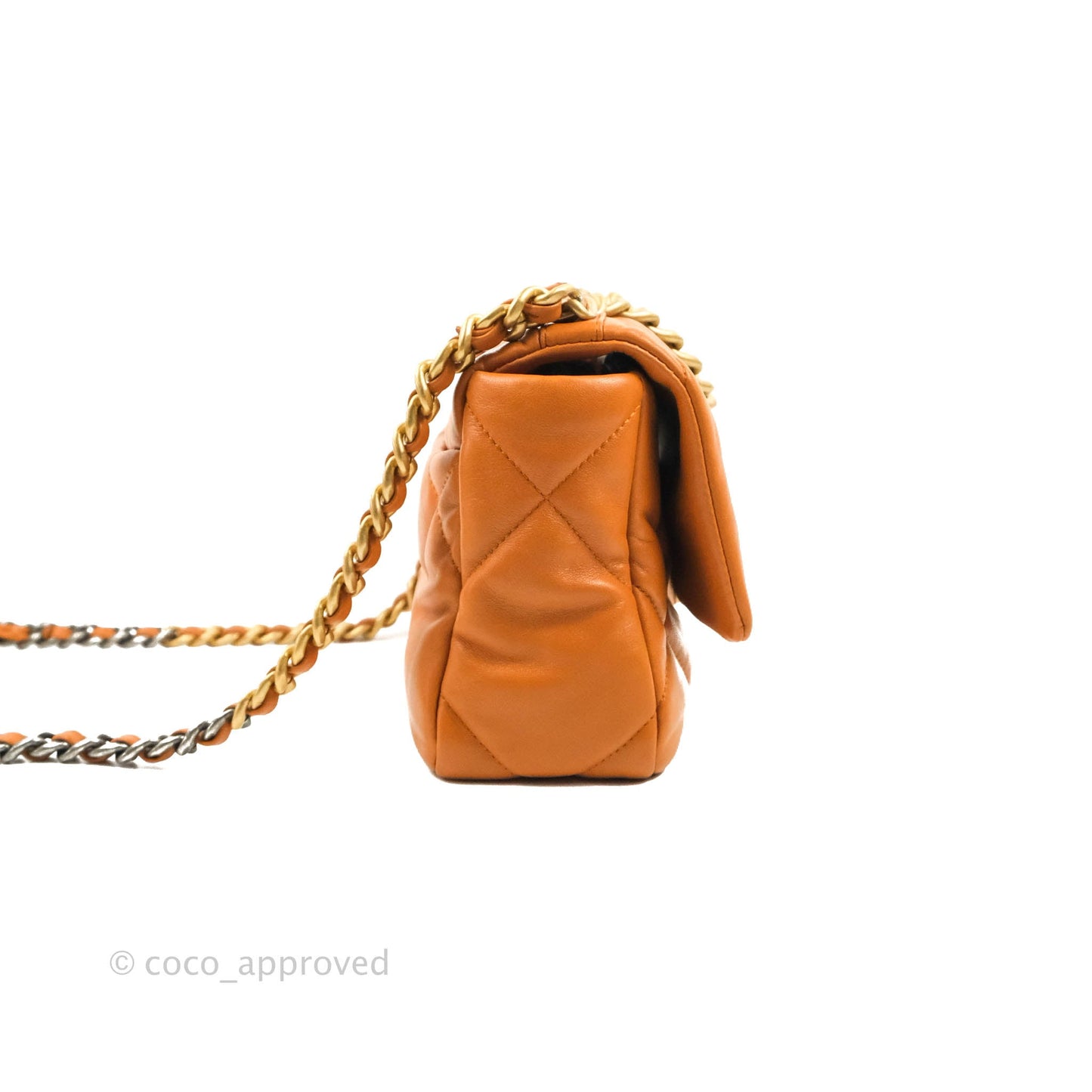 Chanel 19 Small Caramel Brown Mixed Hardware 21A