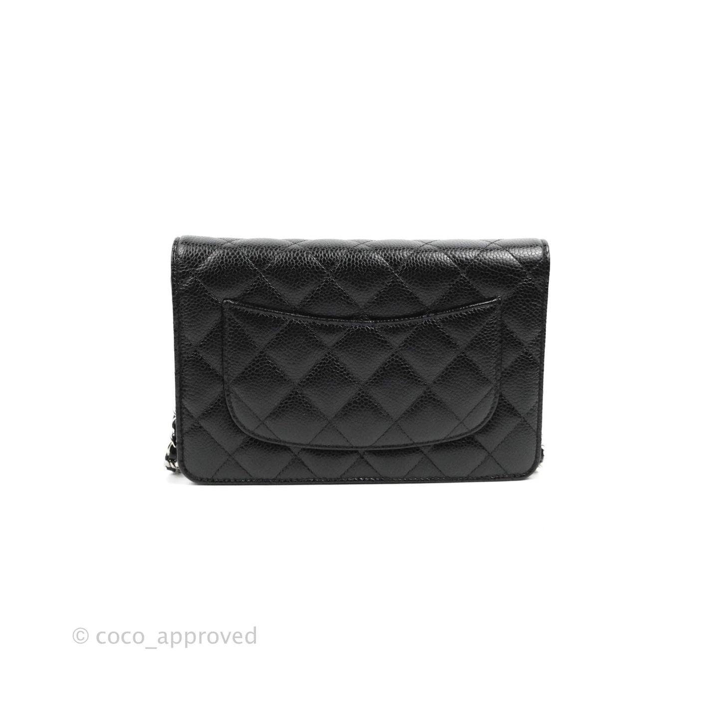 Chanel Quilted Classic WOC Black Caviar Silver Hardware