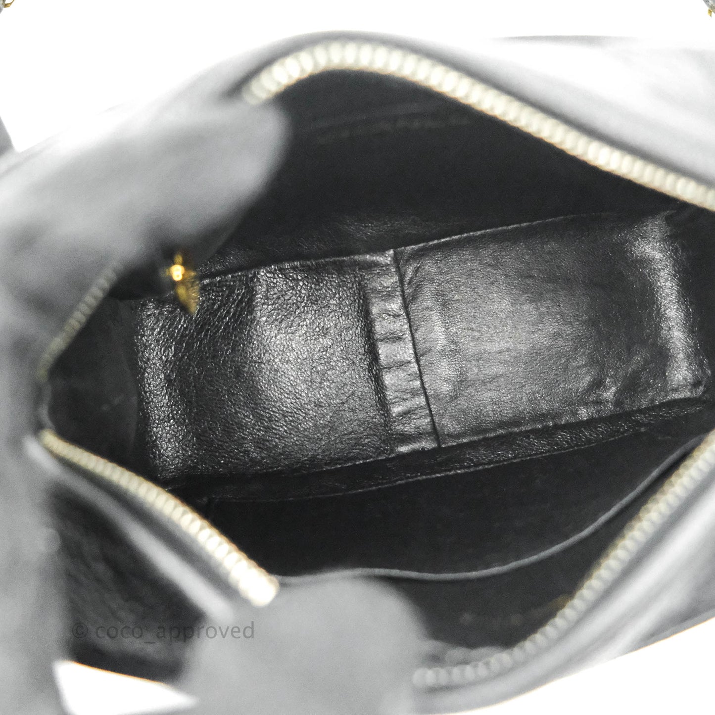 Chanel Vintage Camera Bag Black Caviar Gold Hardware