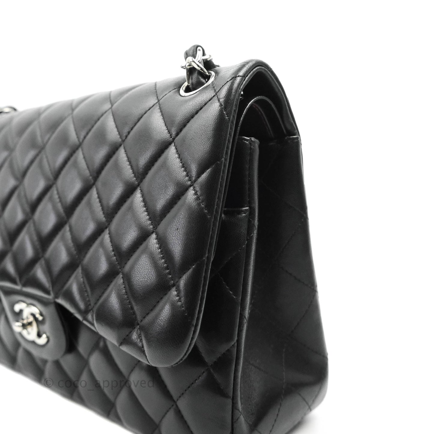 Chanel Jumbo Double Flap Black Lambskin Silver Hardware⁣⁣
