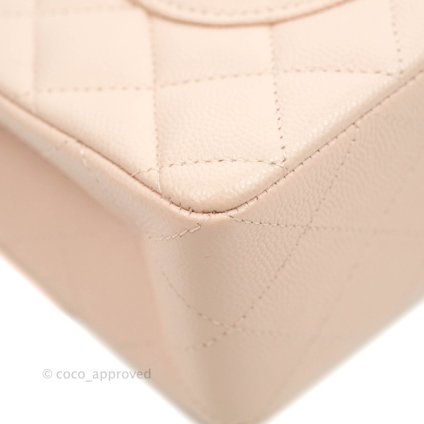 Chanel Small Classic Quilted Flap Rose Clair Pink Caviar Gold Hardware 21C