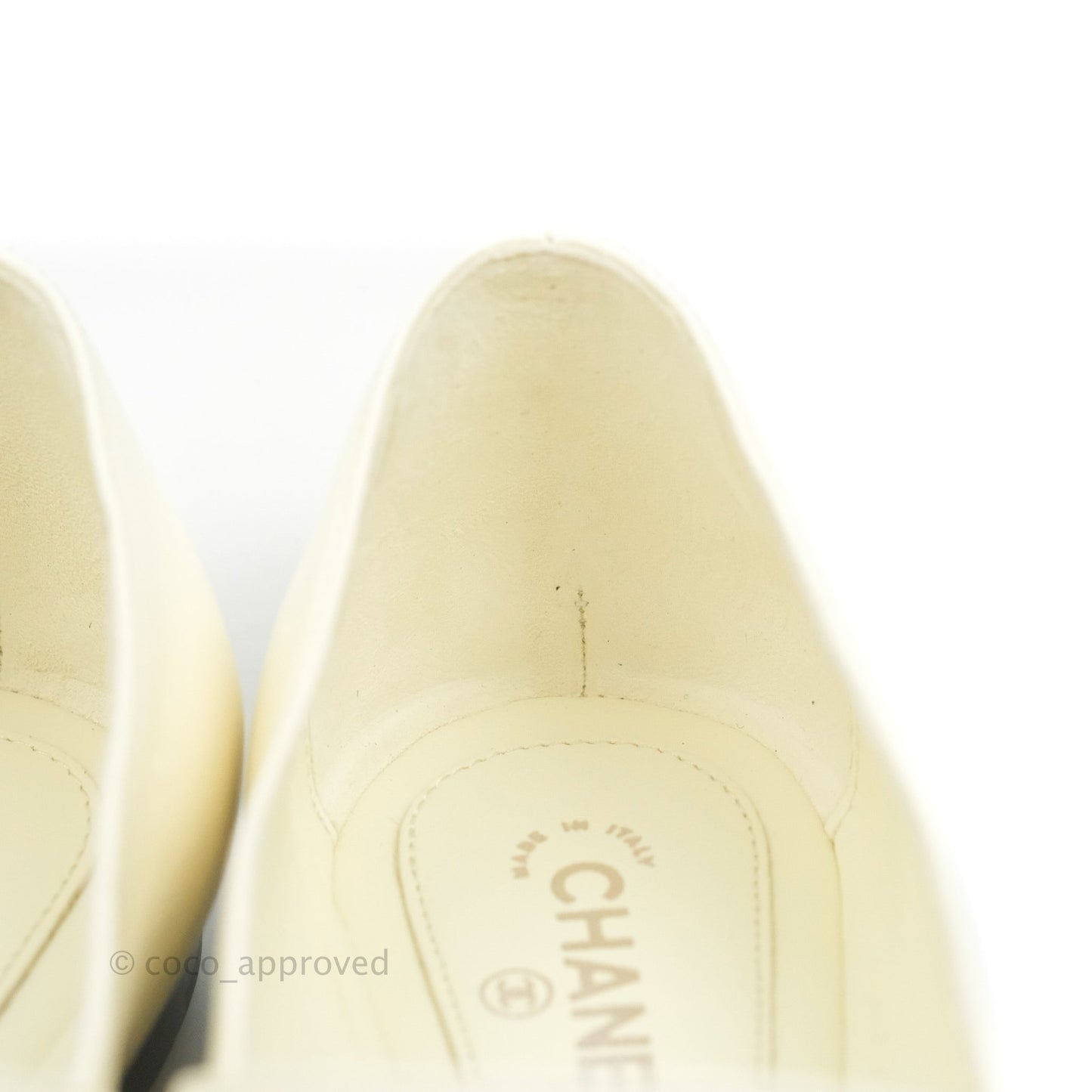 Chanel Mary Janes Flats White/Black 36.5