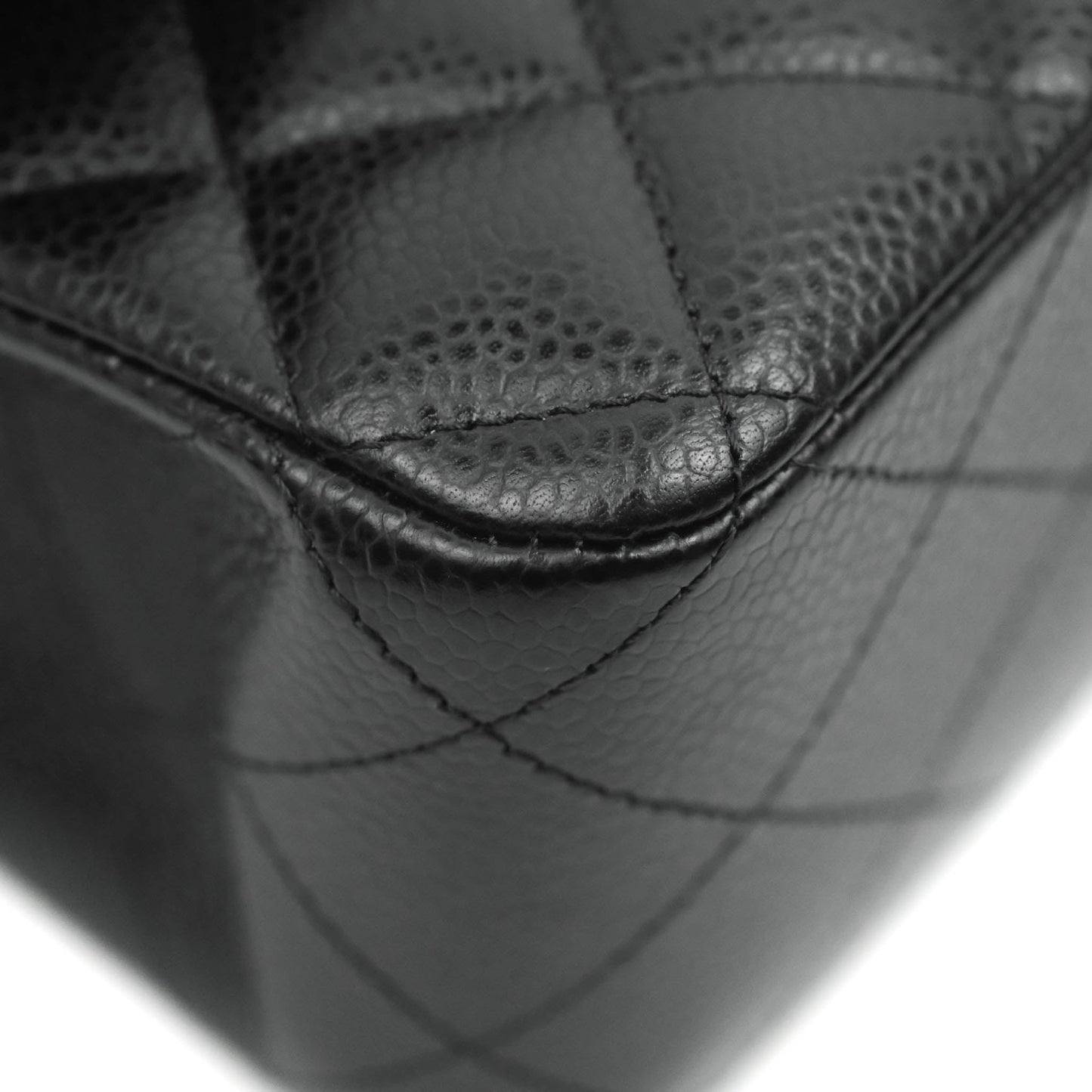Chanel Classic M/L Medium Double Flap Black Caviar Gold Hardware