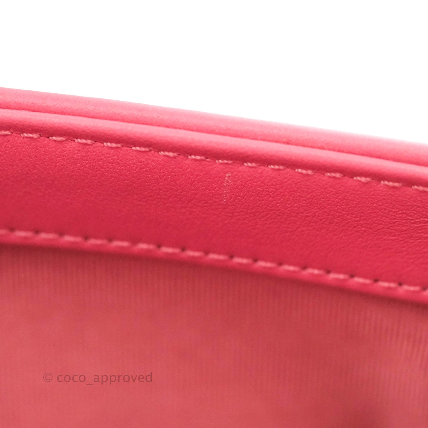 Chanel Medium Boy Chevron Pink Calfskin Ruthenium Hardware