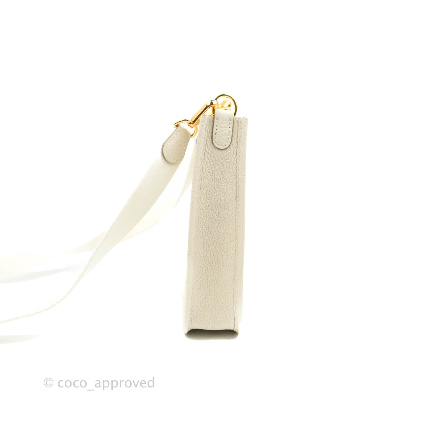 Hermès Mini Evelyne Craie Clemence Gold Hardware