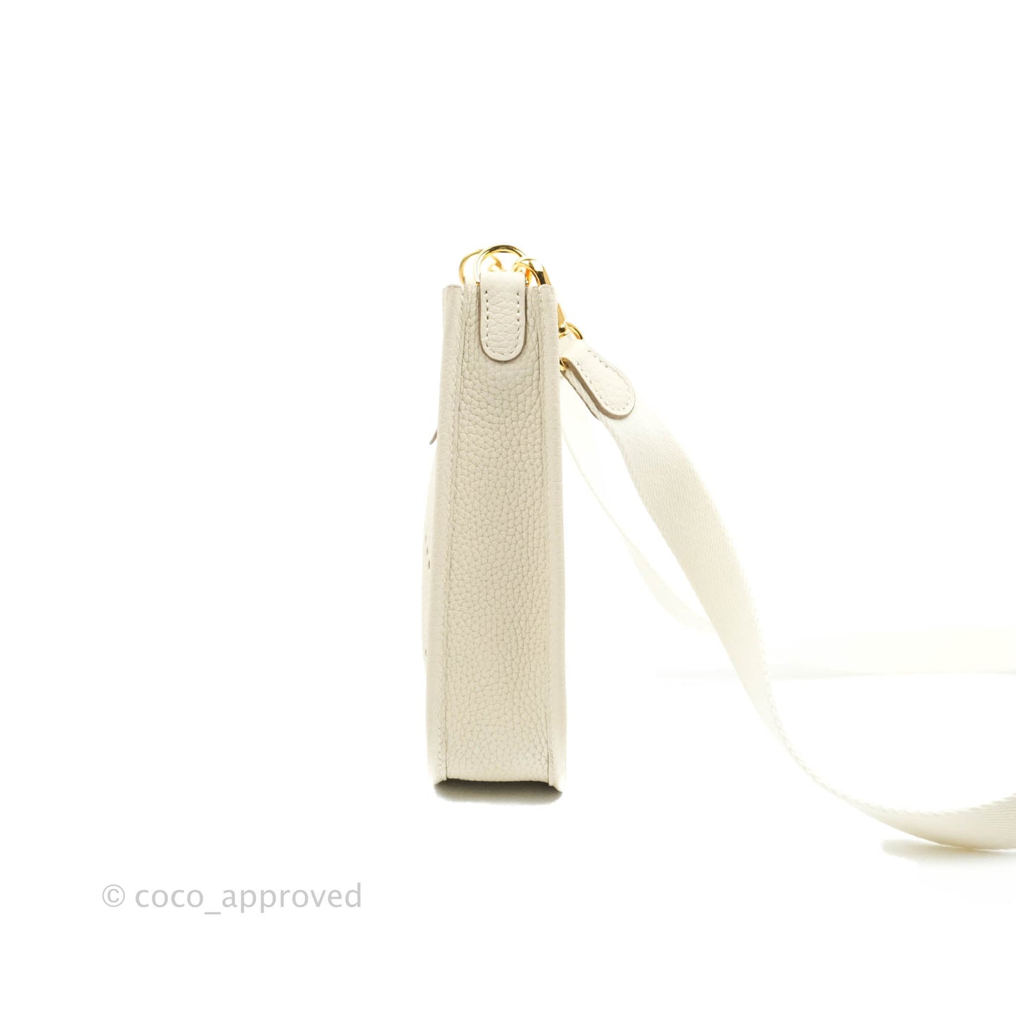 Hermès Mini Evelyne Craie Clemence Gold Hardware