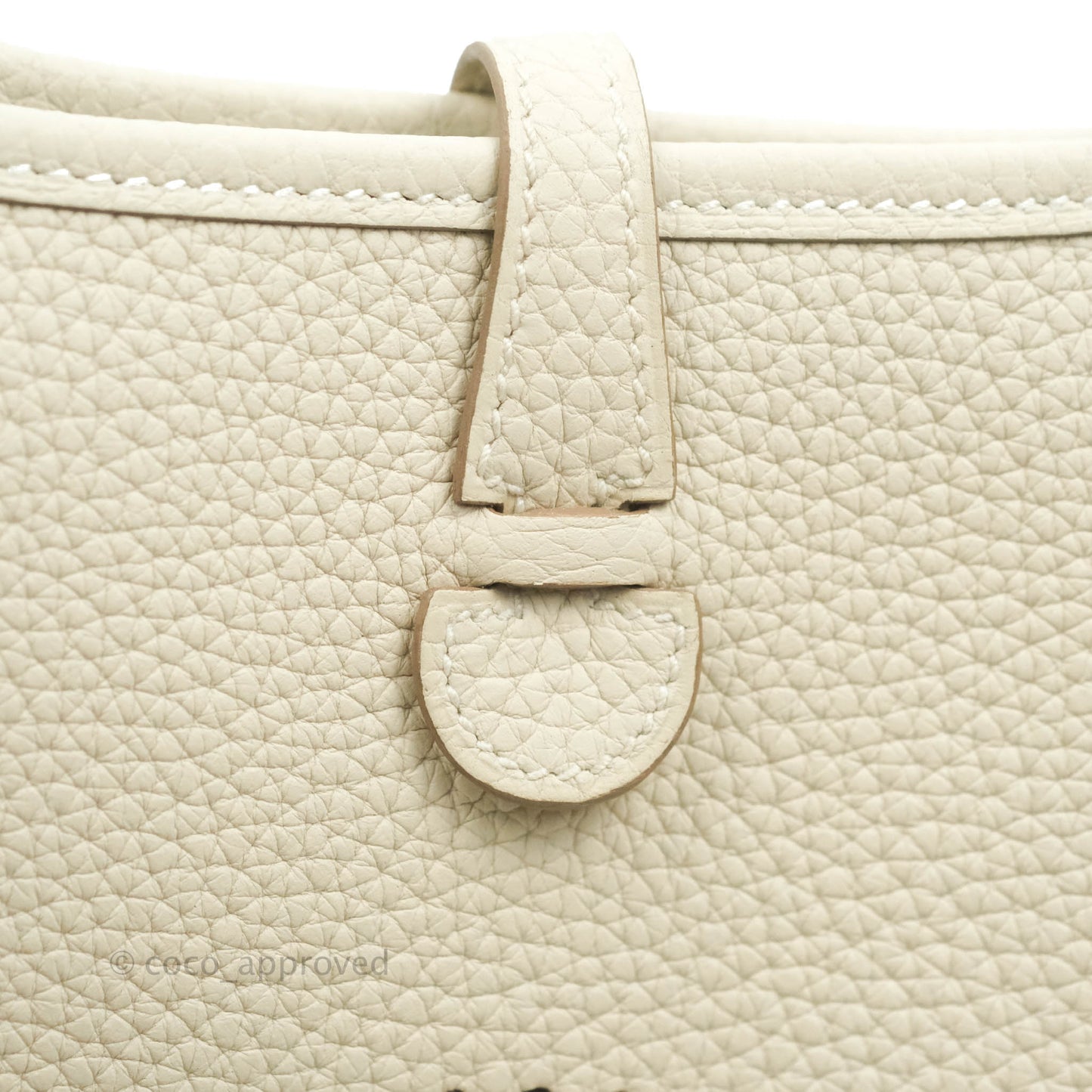 Hermès Mini Evelyne Craie Clemence Gold Hardware