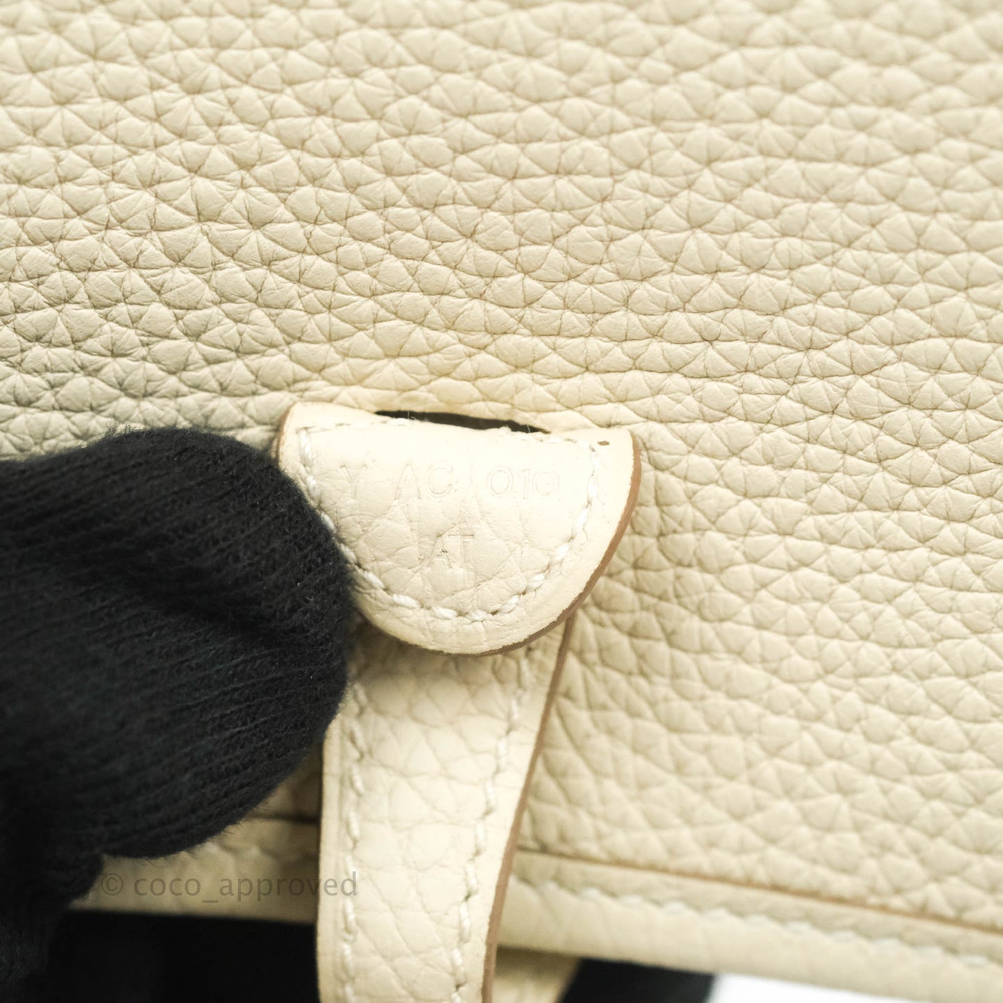 Hermès Mini Evelyne Craie Clemence Gold Hardware
