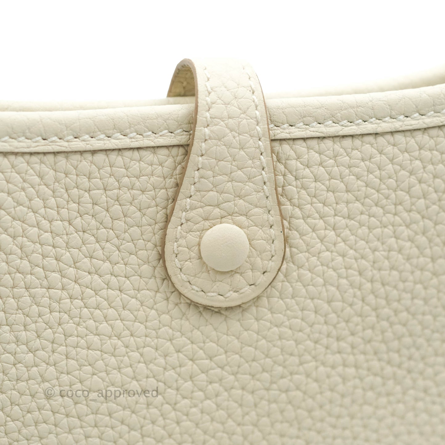 Hermès Mini Evelyne Craie Clemence Gold Hardware