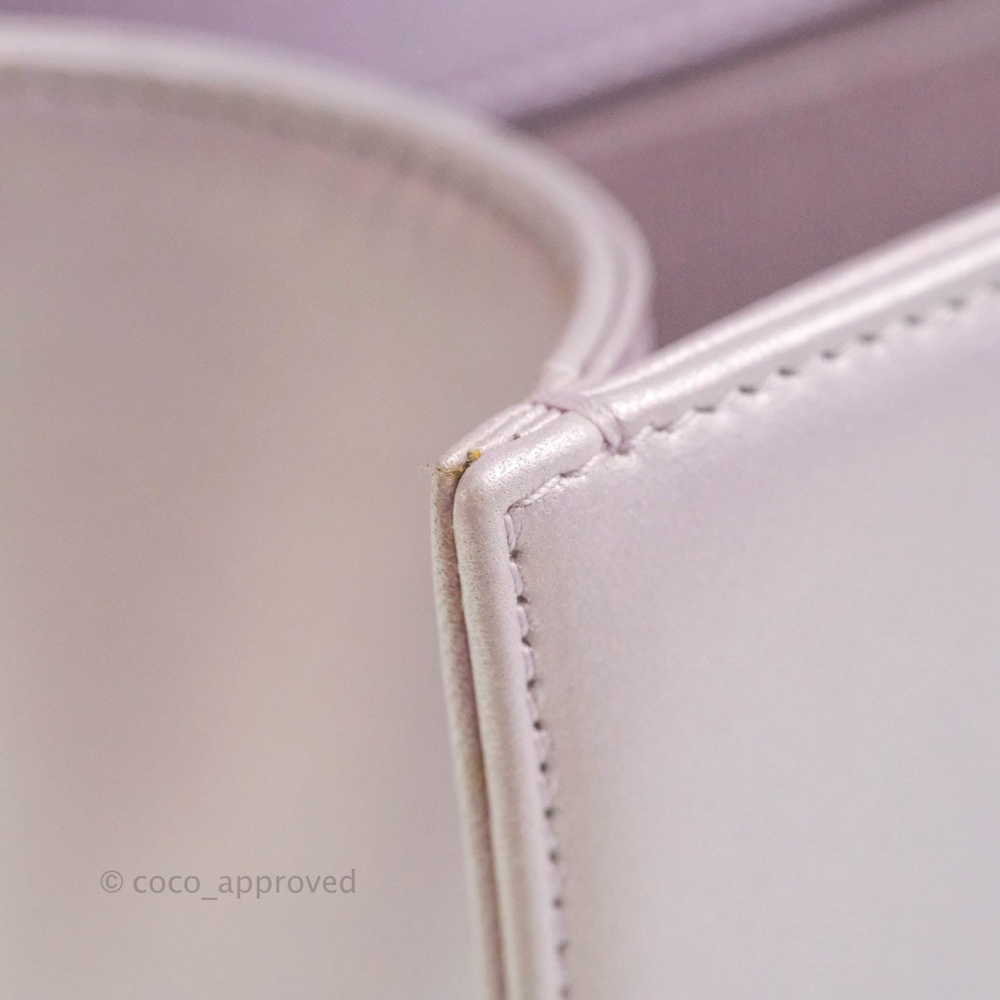 Chanel Medium Boy Chevron Iridescent Lilac Calfskin Silver Hardware