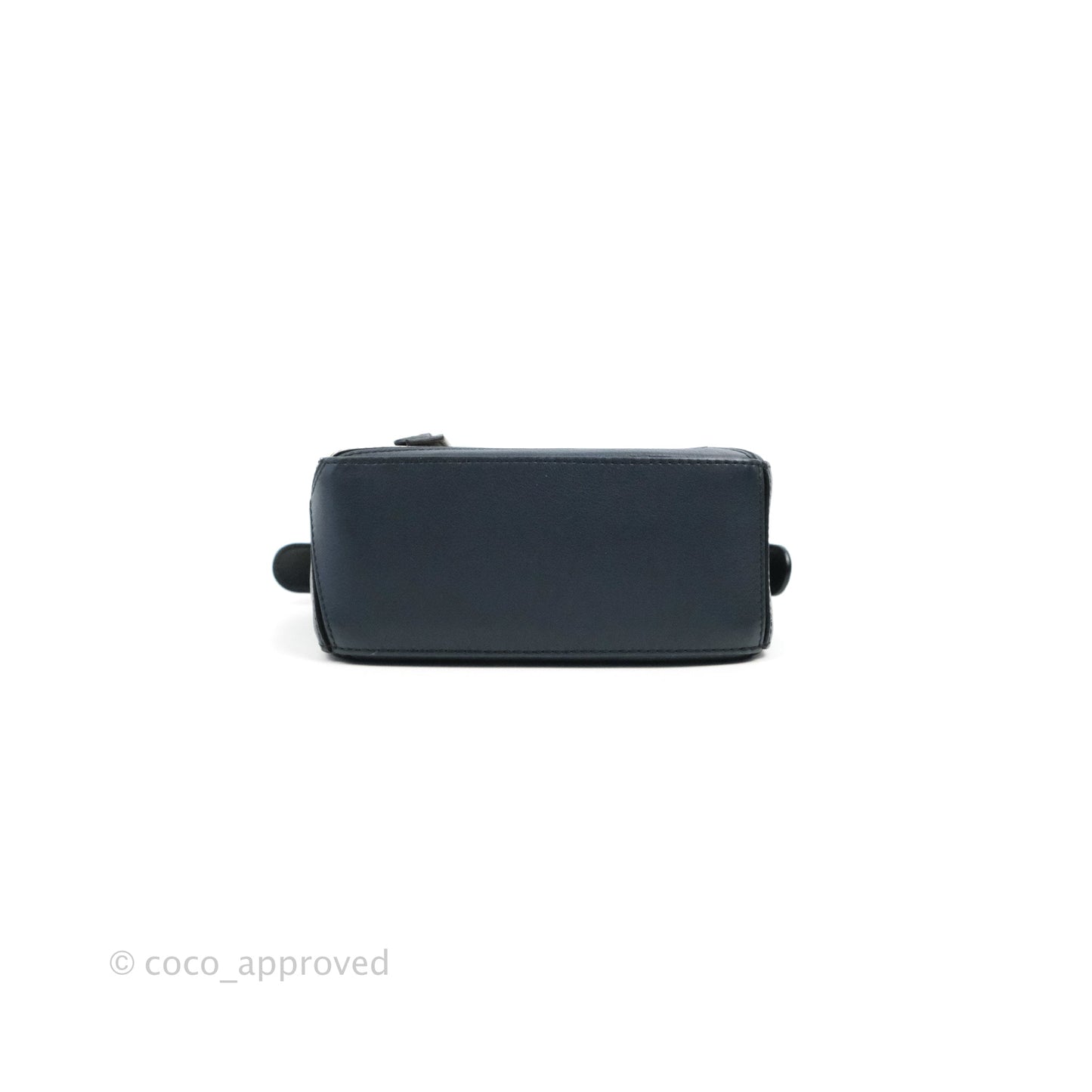 Loewe Mini Puzzle Bag Black/White/Navy Calfskin Gold Hardware