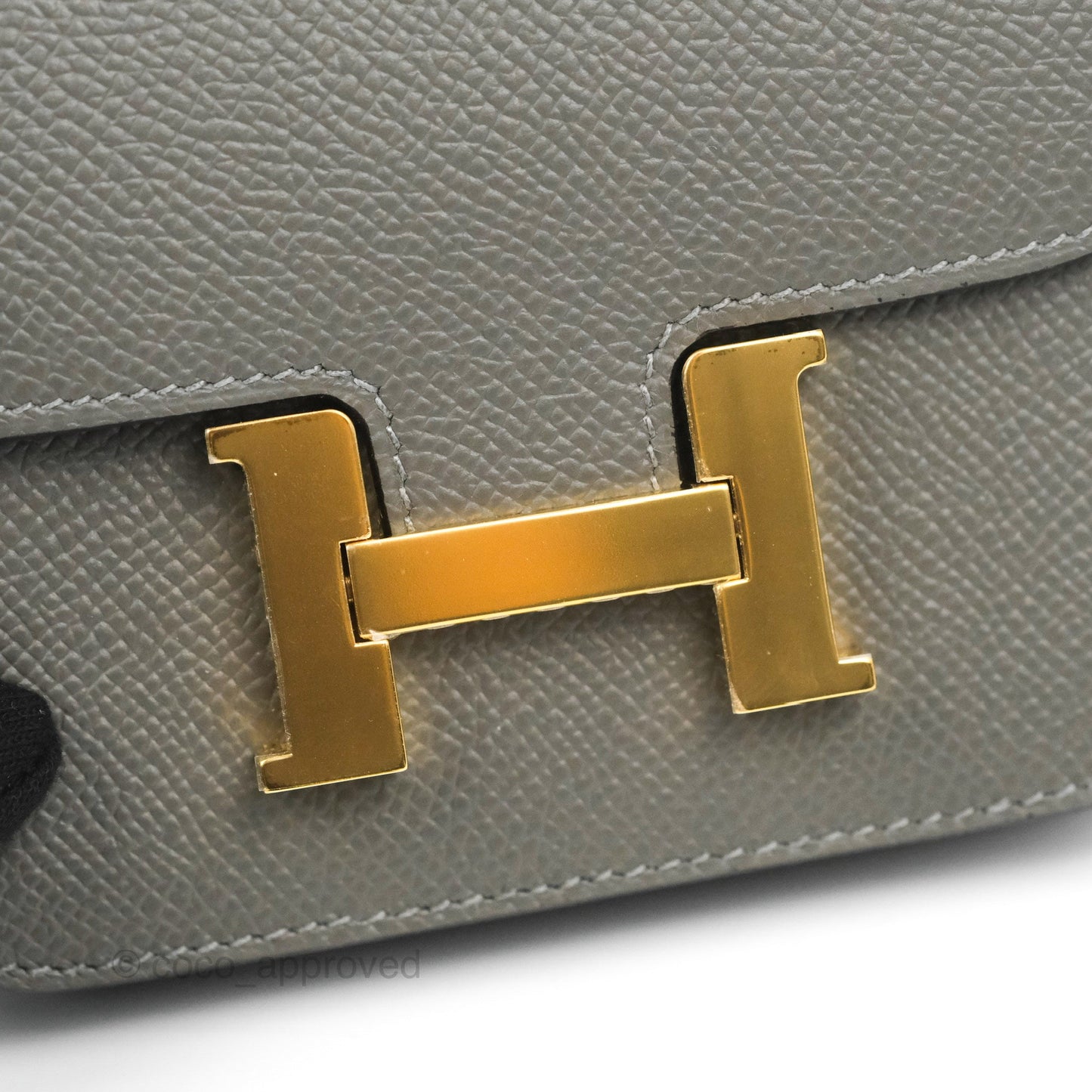 Hermès Constance Slim Wallet Gris Meyer Epsom Gold Hardware