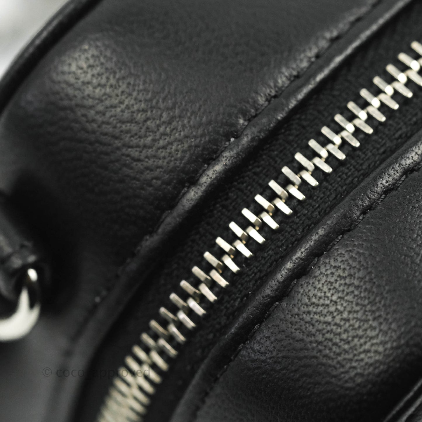 Chanel Mini Quilted Camera Case Black Lambskin Silver Hardware