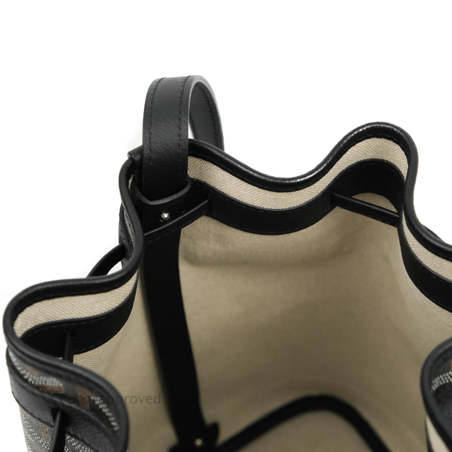 Goyard Petit Flot Black Drawstring Bucket Bag