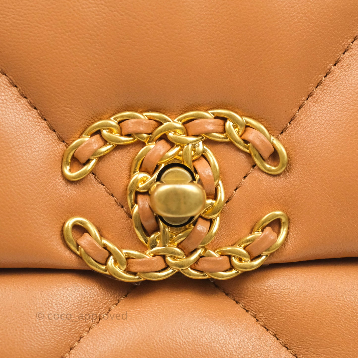 Chanel 19 Small Caramel Dark Beige Lambskin Mixed Hardware 21K