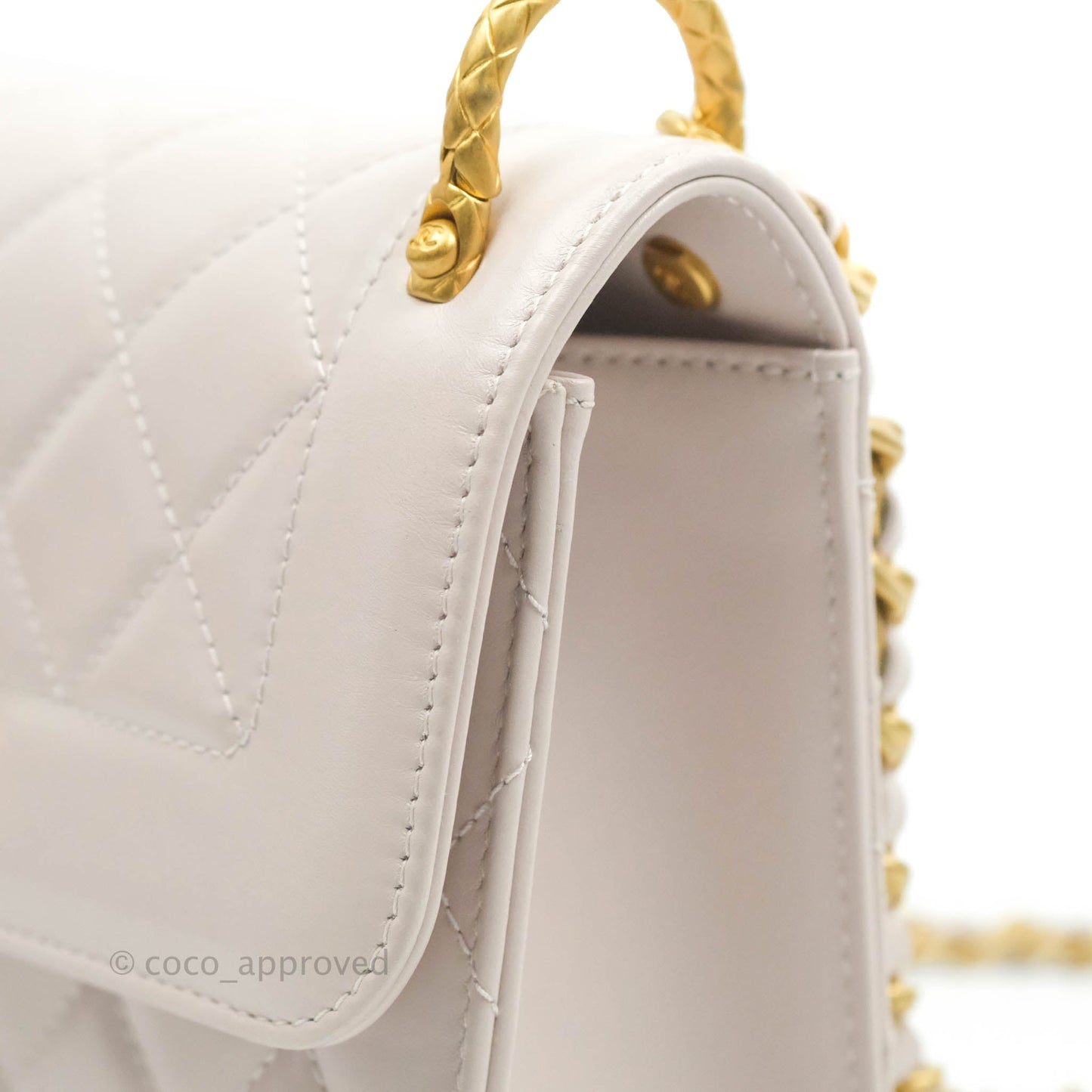Chanel Mini Flap Light Lilac Glazed Calfskin Aged Gold Hardware