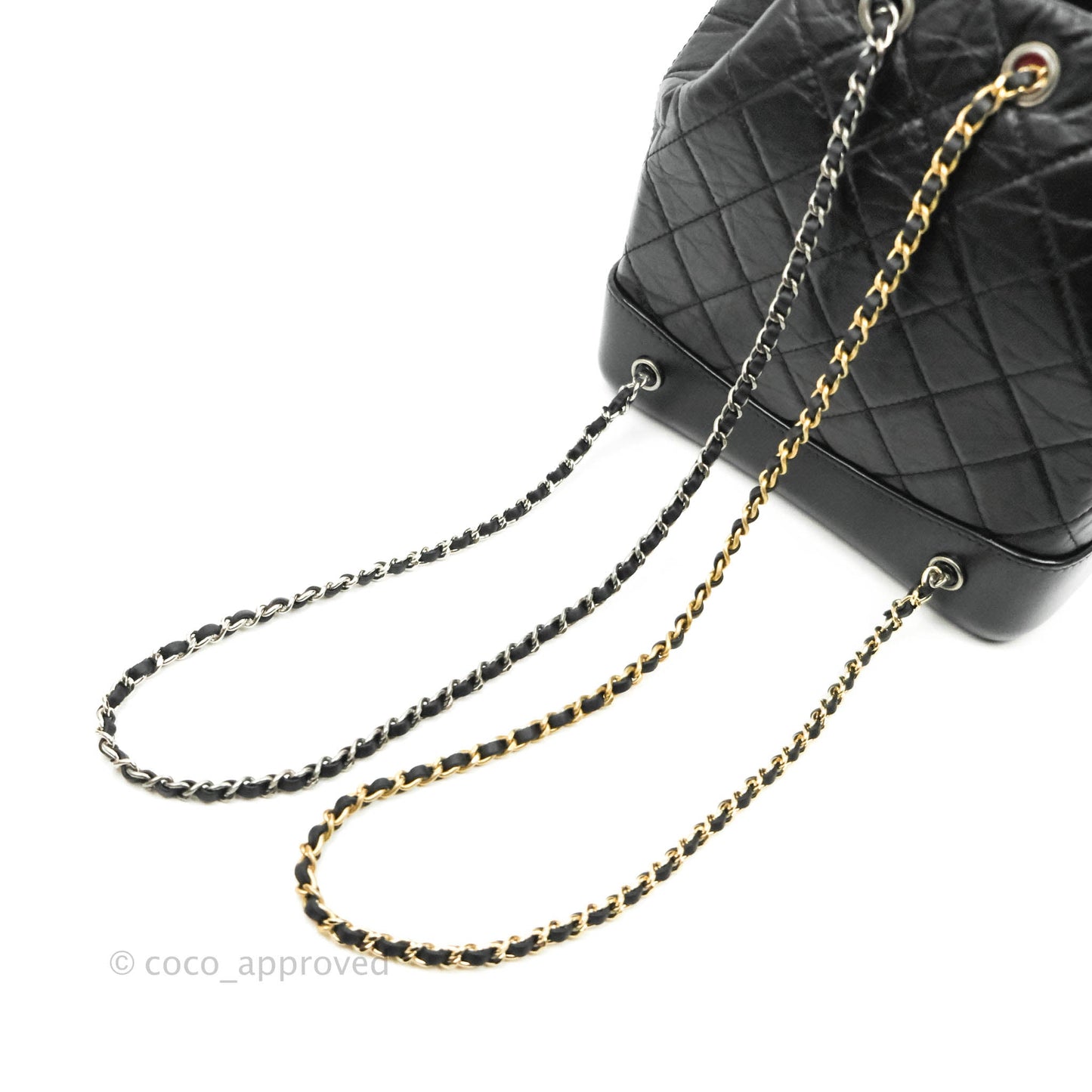 Chanel Small Gabrielle Backpack Black Aged Calfskin