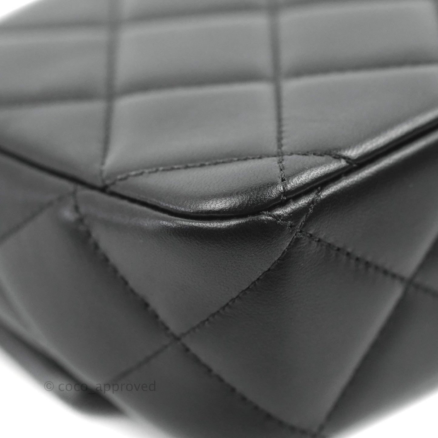 Chanel Quilted My Perfect Mini With Pearl Black Lambskin Gold Hardware