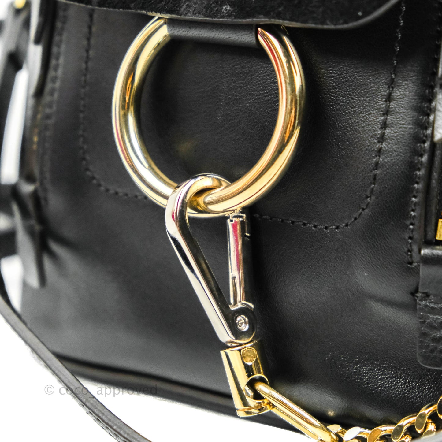 Chloé Small Faye Backpack Black Suede Calfskin