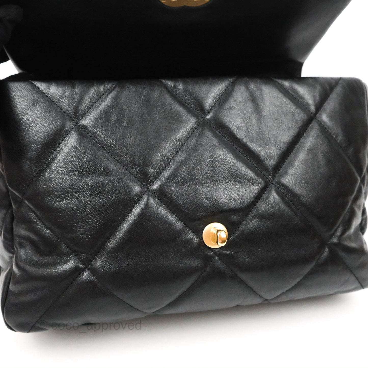 Chanel 19 Maxi Flap Bag Black Goatskin Mixed Hardware