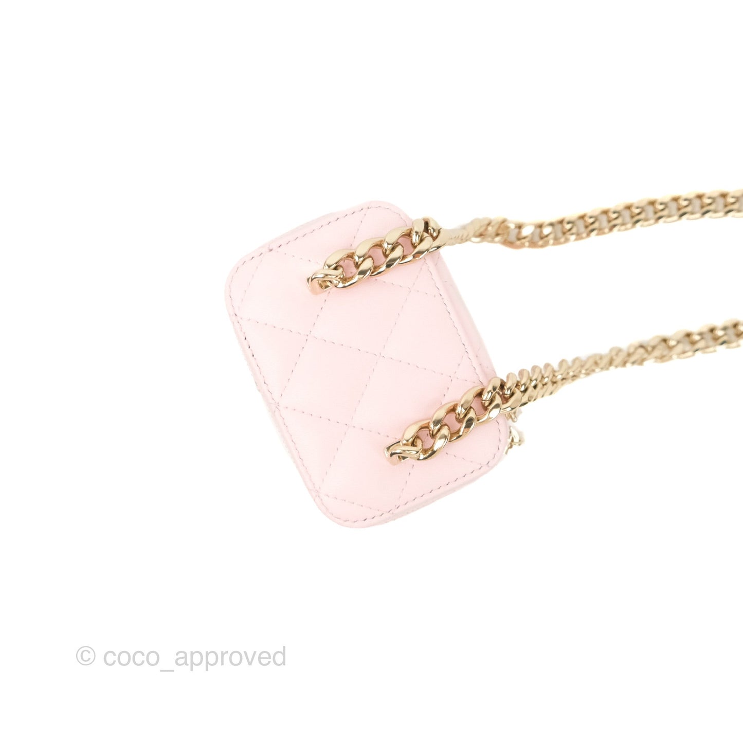 Chanel Mini Vanity With Coco Chain Light Pink Lambskin Gold Hardware
