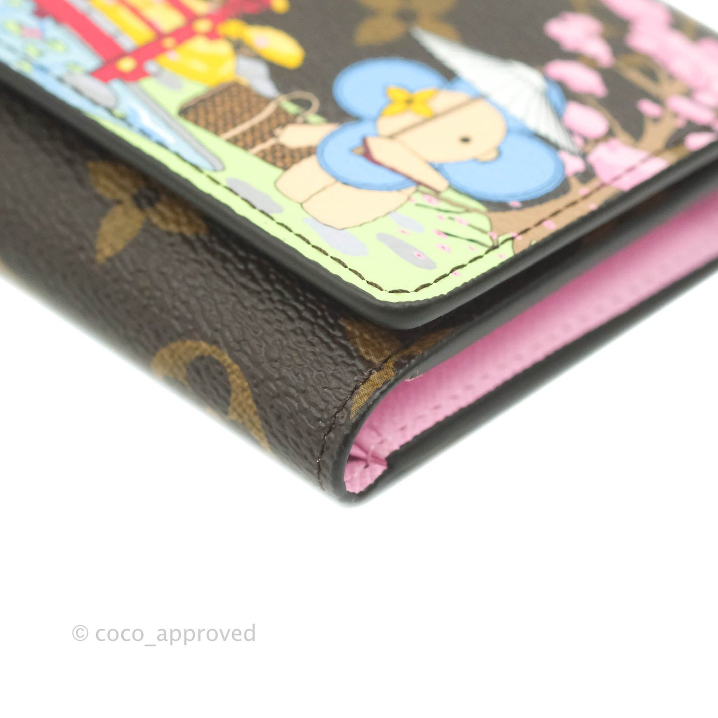 Louis Vuitton Monogram Christmas Animation Japanese Garden Victorine Wallet Wisteria Pink
