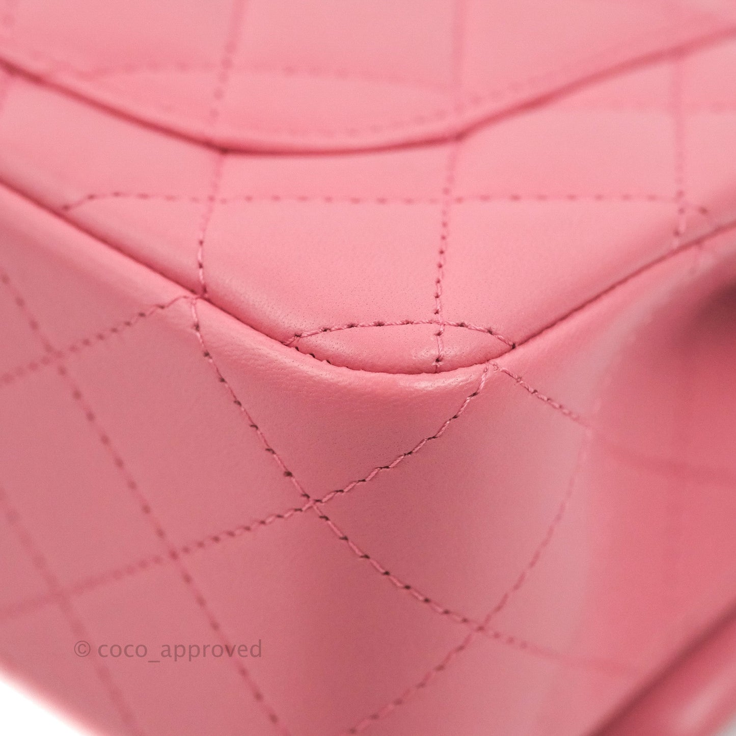 Chanel Top Handle Mini Rectangular Flap Bag Pink Lambskin Gold Hardware With Twilly