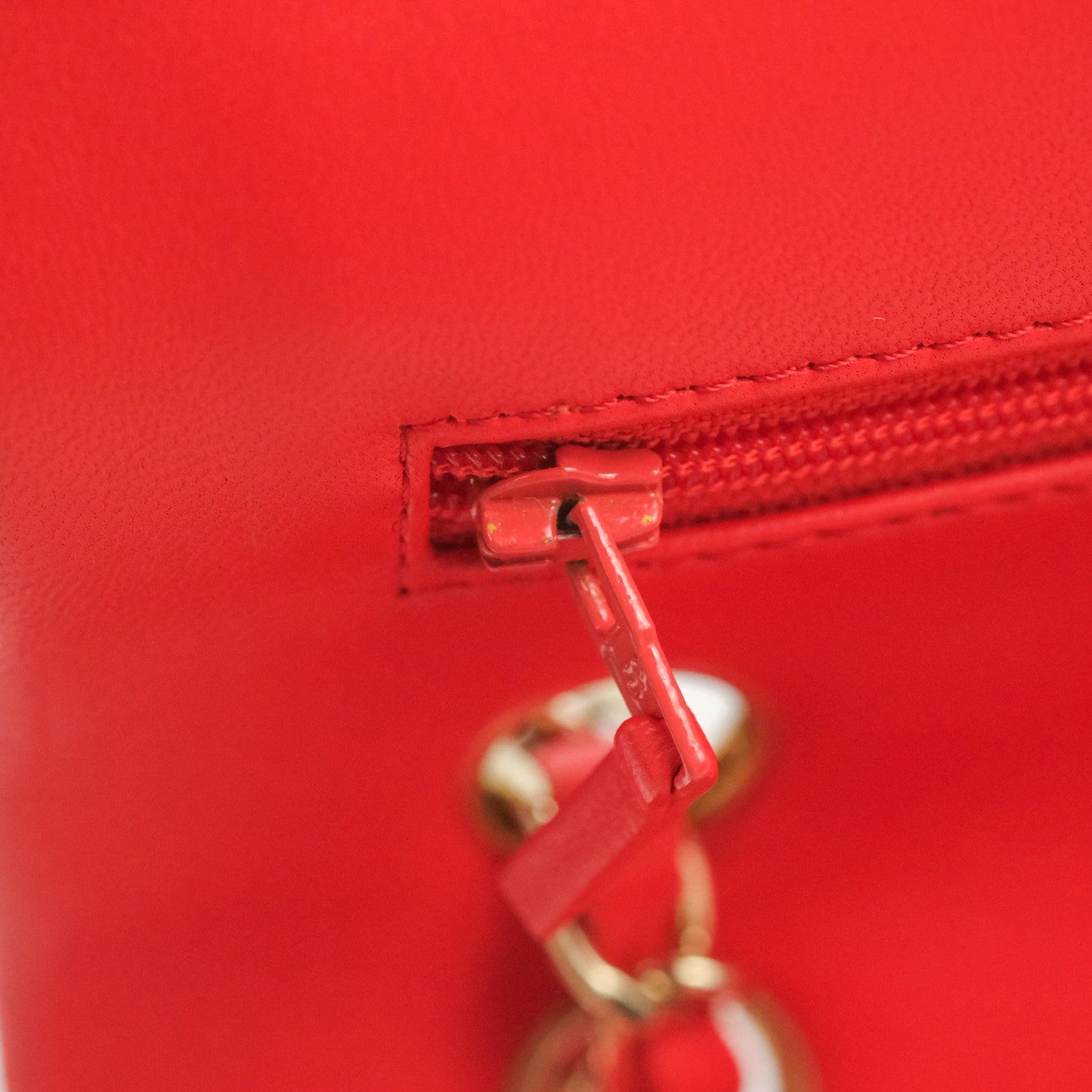 Chanel Classic M/L Medium Double Flap Red Lambskin Gold Hardware