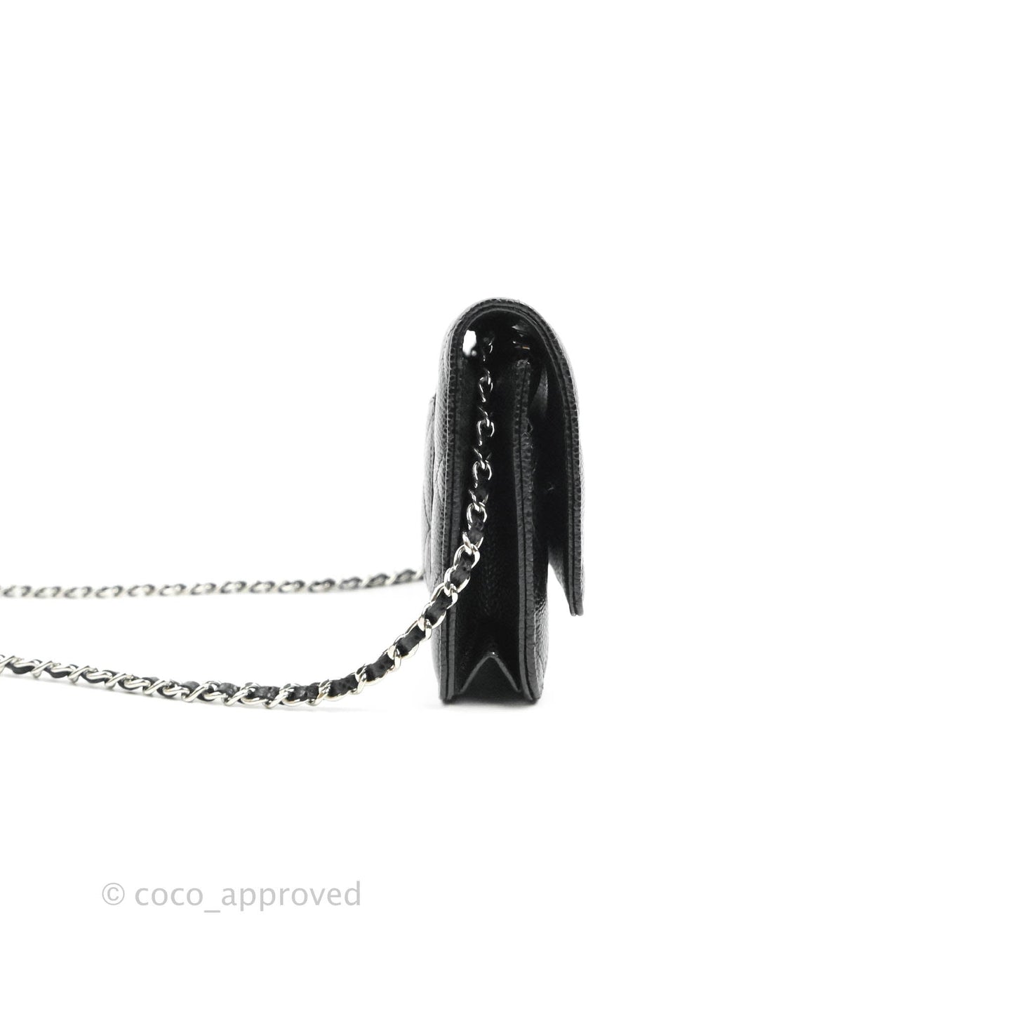 Chanel Quilted Classic WOC Black Caviar Silver Hardware