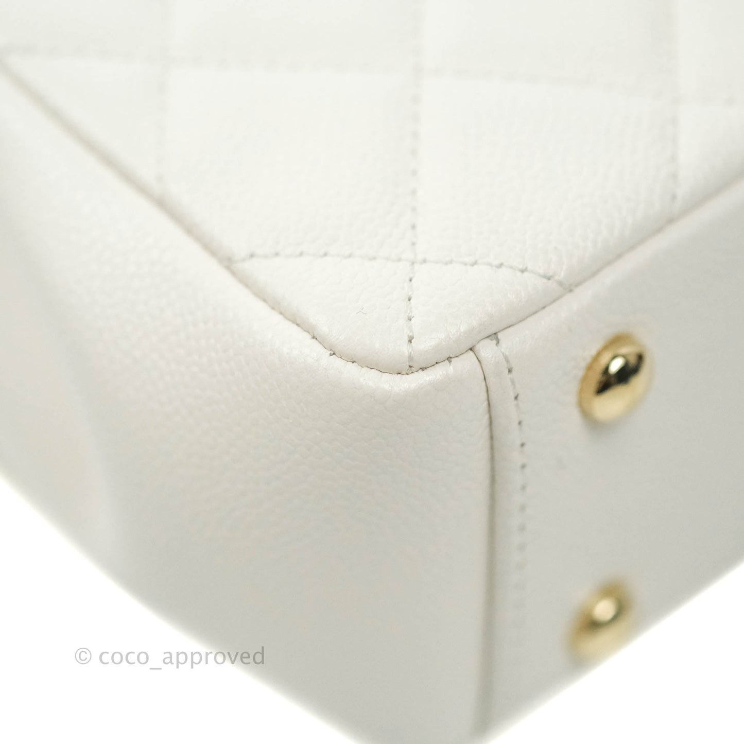 Chanel Quilted Small Business Affinity Flap White Caviar Gold Hardware