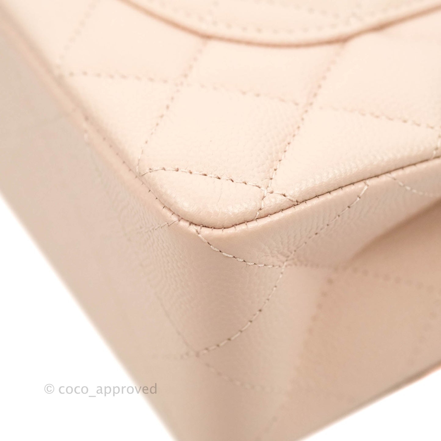 Chanel Small Classic Quilted Flap Rose Clair Pink Caviar Gold Hardware 21C