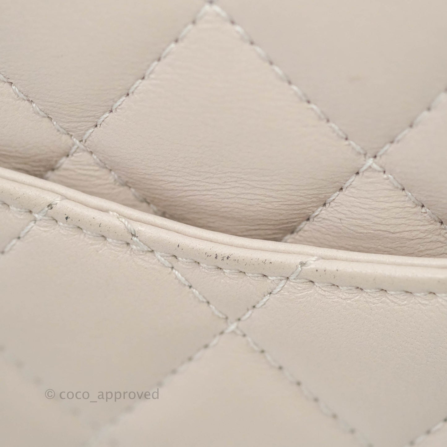 Chanel Mini Square Pearl Crush Quilted Pale Lilac Lambskin Gold Hardware