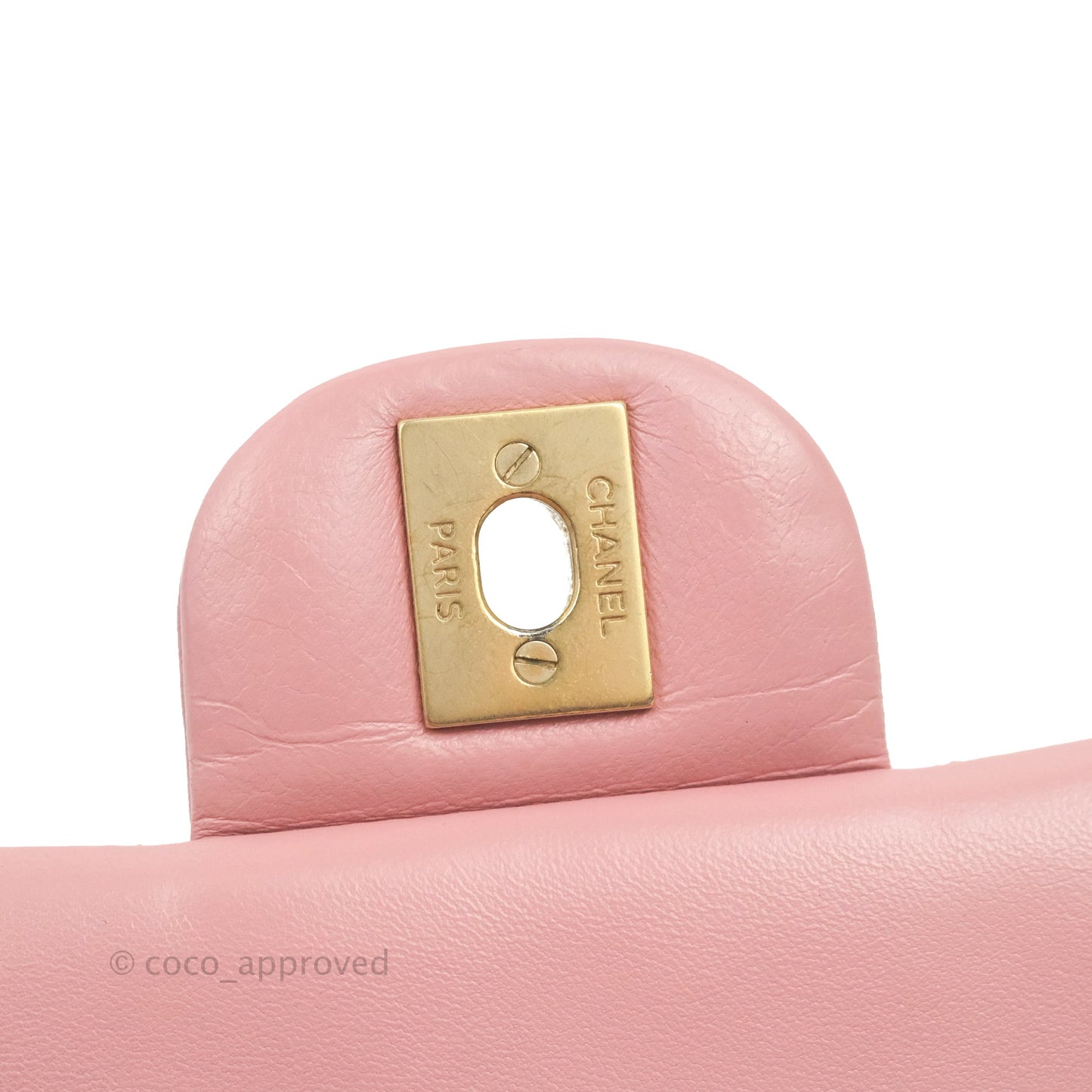 Chanel Quilted Mini Rectangular Flap Pink Lambskin Gold Hardware
