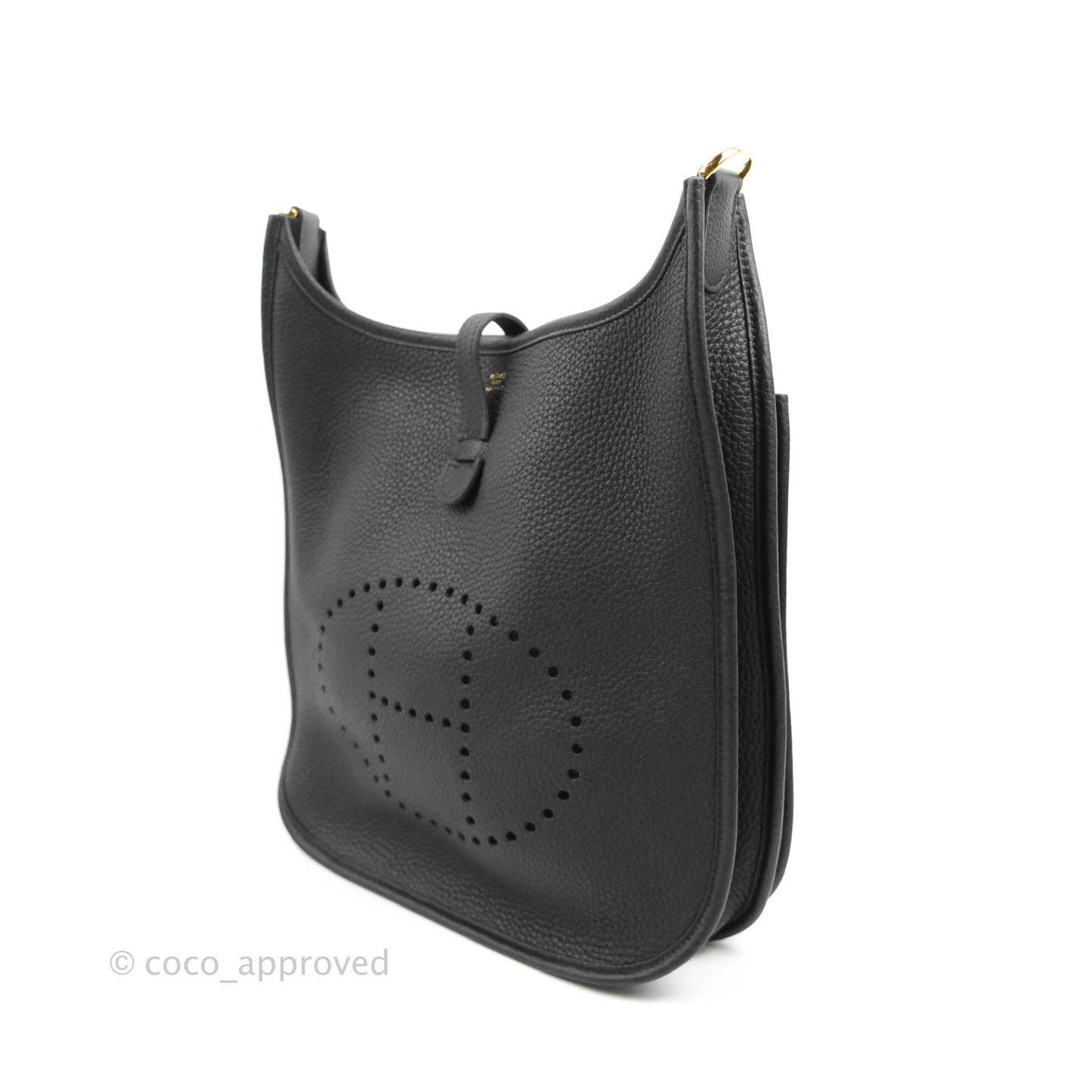 Hermes Evelyne III 29 Black Clemence Gold Hardware